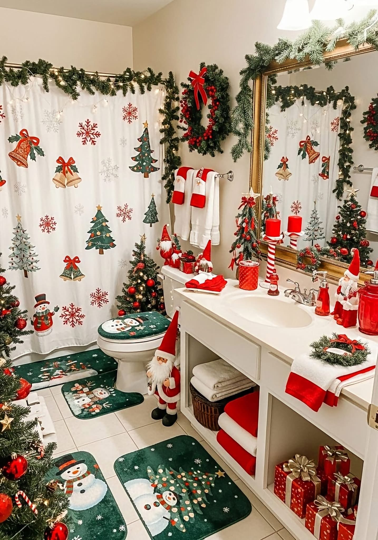 Interior holiday decorating installation 13