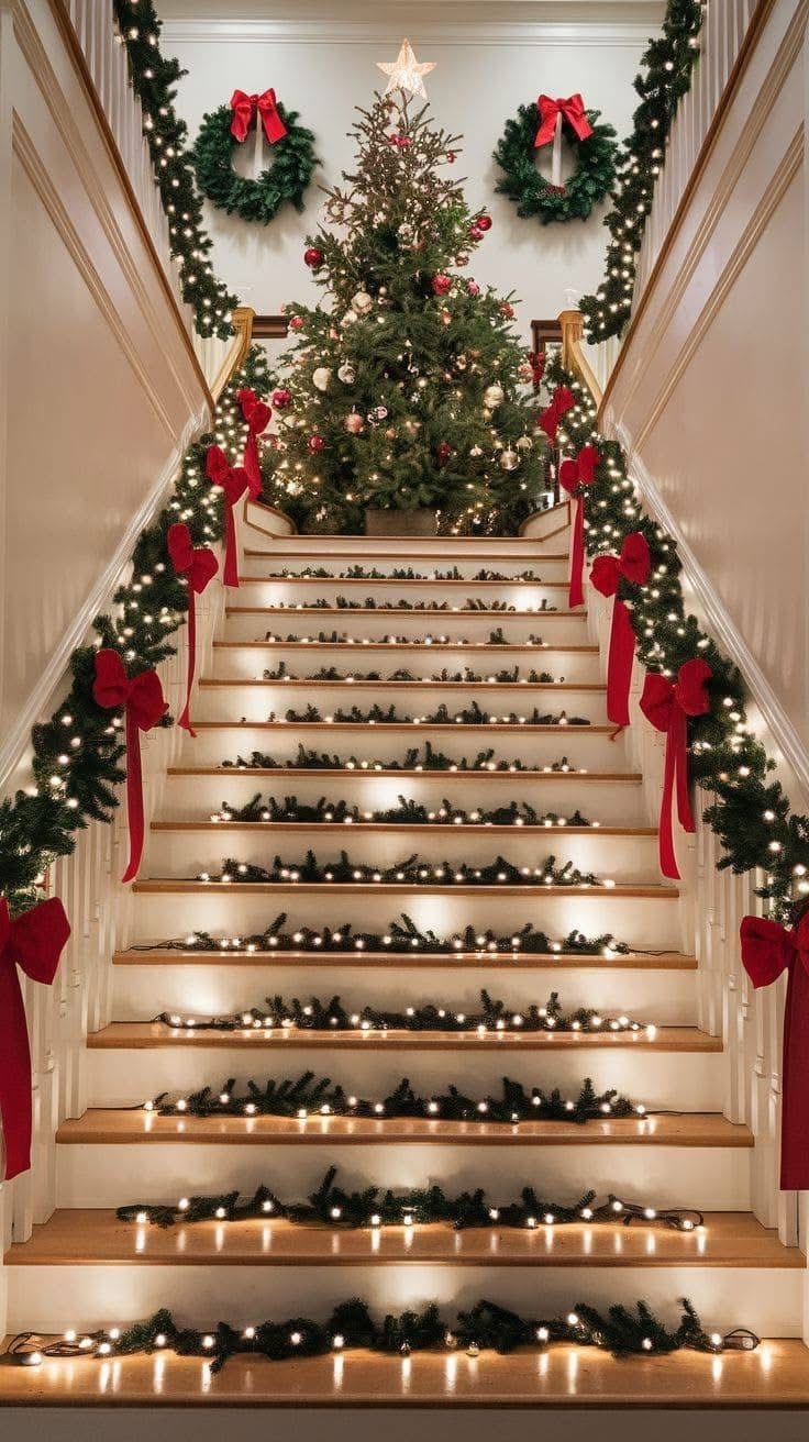 Interior holiday decorating installation 25
