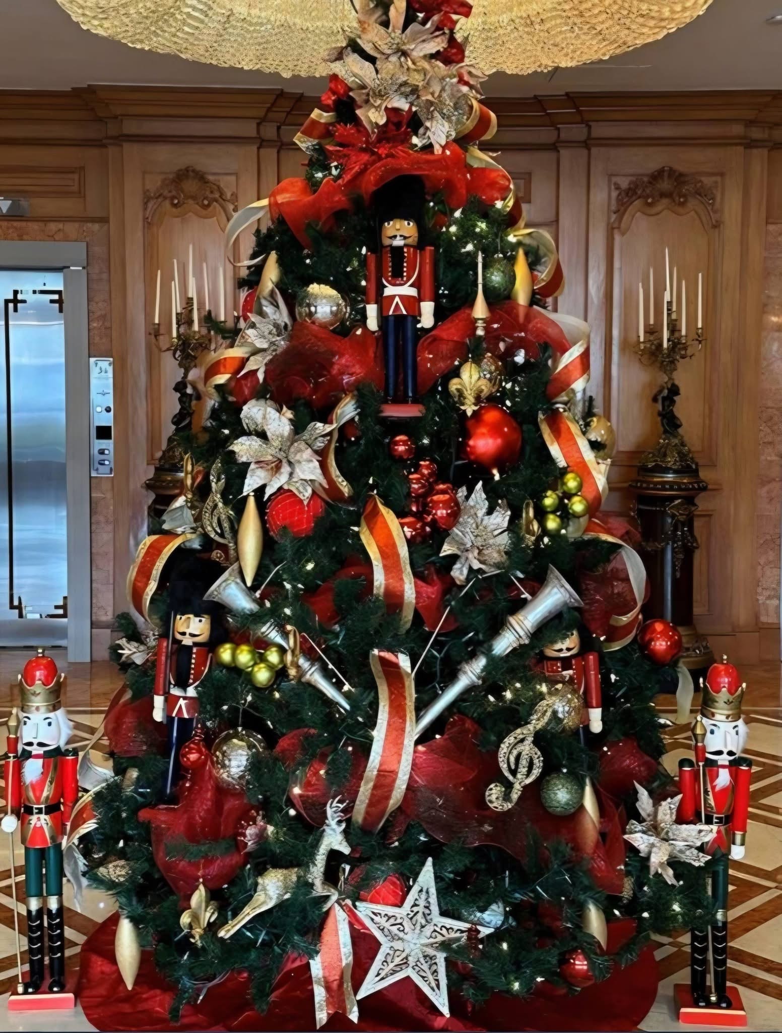 Interior holiday decorating installation 29
